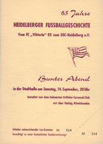 65 Jahre Heidelberger Fußballgeschichte: Vom FC Viktoria 05 zum DSC Heidelberg e. V.